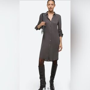 Helmut Lang Graphite Stretch Dress